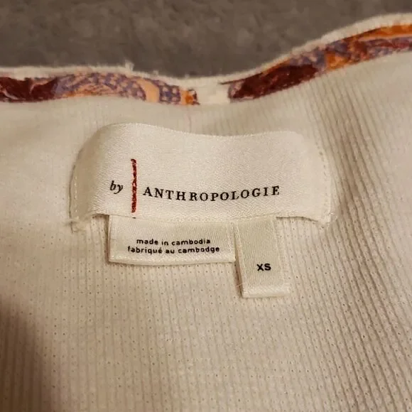ANTHROPOLOGIE peasant style shirt. XS - Picture 4 of 7